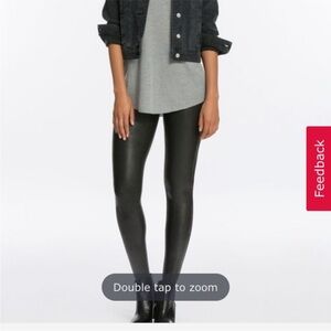 Spanx Black Faux Leather Leggings